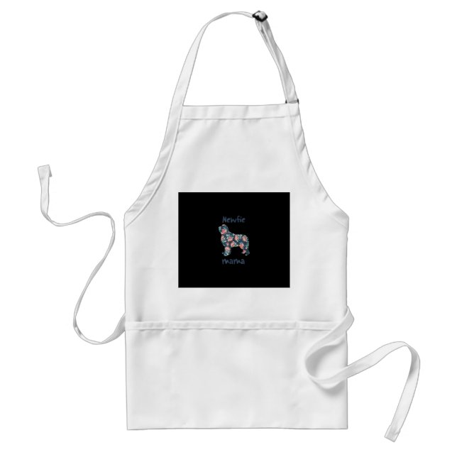 Newfie mama | newfoundland dog mom present adult apron (Front)