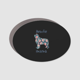 Newfie mama   Newfoundland dog mom present Car Magnet
