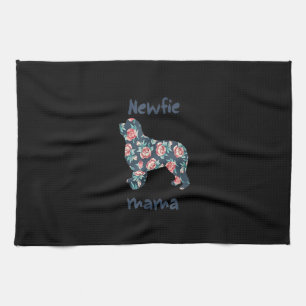 Newfie mama newfoundland dog mom present kitchen towel