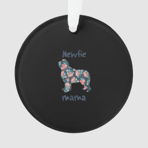 Newfie mama   newfoundland dog mom present ornament