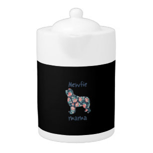 Newfie mama   newfoundland dog mom present teapot