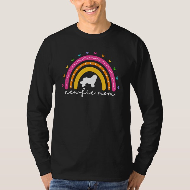 Newfie Mom For Women Newfy Newfoundland Dog Mom Ra T-Shirt (Front)