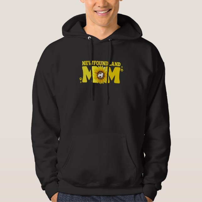 Newfie Mom For Women Newfy Newfoundland Dog Mom Su Hoodie (Front)