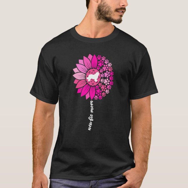 Newfie Mom For Women Newfy Newfoundland Dog Mom Su T-Shirt (Front)