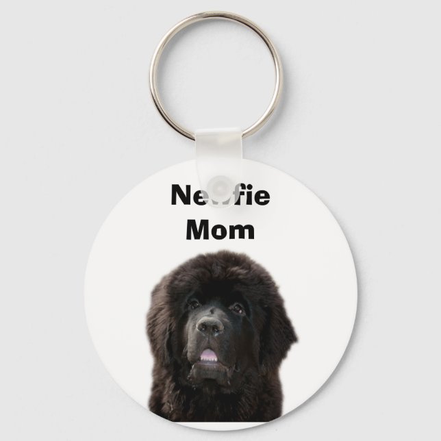 Newfie Mom Keychain (Front)