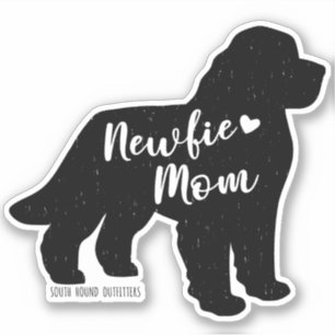 Newfie Mom, Newfoundland Custom-Cut Vinyl Sticker