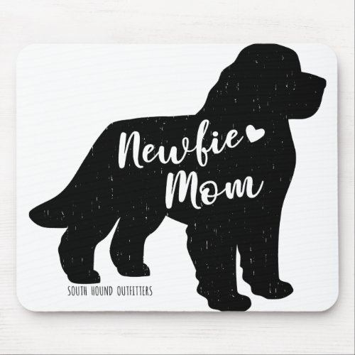 Newfie Mom Newfoundland Dog Silhouette Mouse Pad