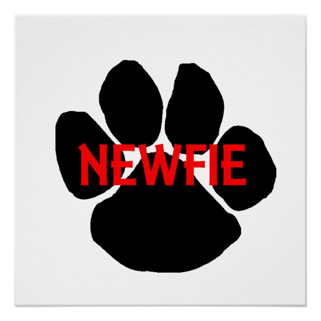 newfie name paw poster (Front)