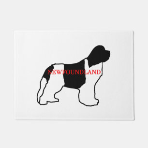 newfie name silo white black doormat