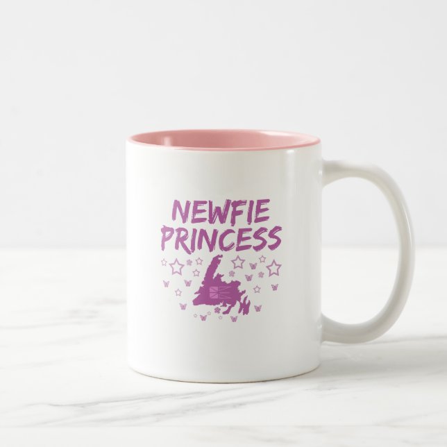 Newfie Princess Newfoundland Two-Tone Coffee Mug (Right)
