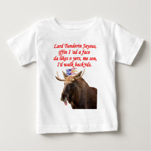 NEWFIE WALK BACKWARDS.png Baby T-Shirt