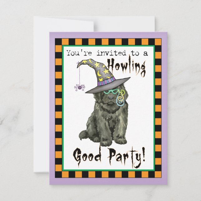 Newfie Witch Invitation (Front)