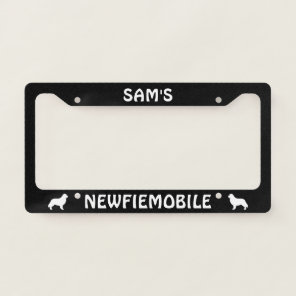 Newfiemobile Newfoundland Dog Silhouettes Custom License Plate Frame