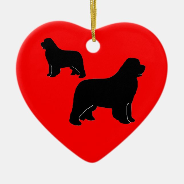 Newfies, newfies and more newfies! ceramic ornament (Front)