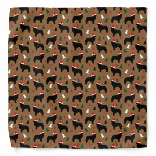 Newfies Santa Hat Newfoundland Dogs Christmas  Bandana