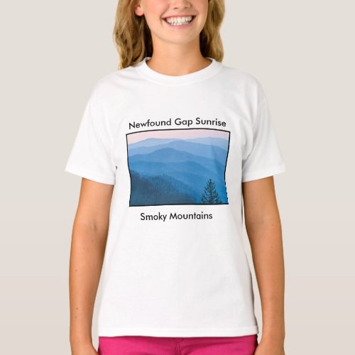 Newfound Gap Smoky Mountain Sunrise Photography T_Shirt