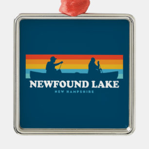 Newfound Lake New Hampshire Canoe Metal Ornament