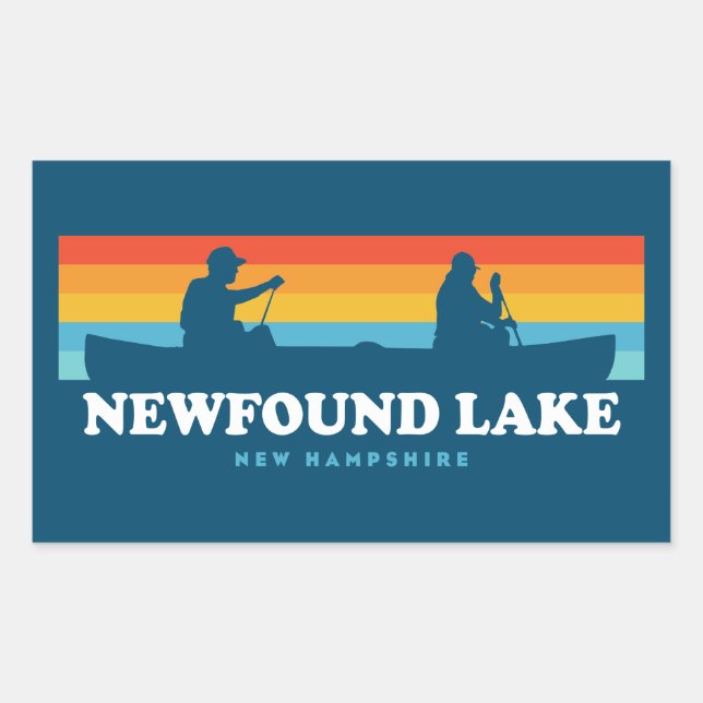 Newfound Lake New Hampshire Canoe Rectangular Sticker (Front)