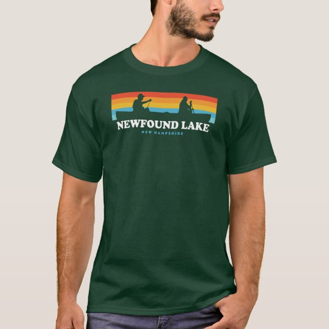 Newfound Lake New Hampshire Canoe T-Shirt (Front)
