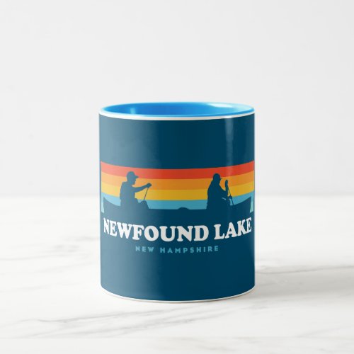 Newfound Lake New Hampshire Canoe Two_Tone Coffee Mug