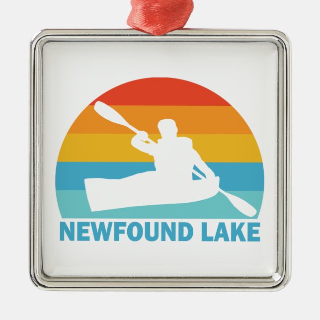 Newfound Lake New Hampshire Kayak Metal Ornament (Front)