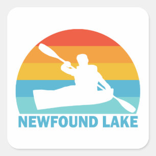 Newfound Lake New Hampshire Kayak Square Sticker