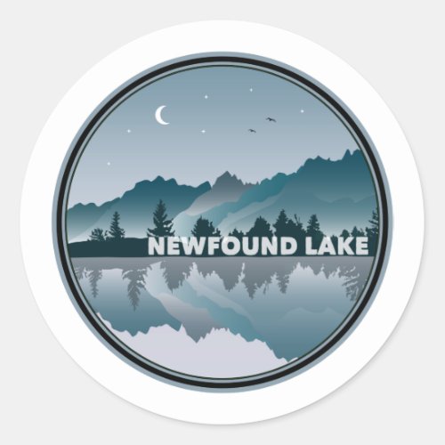Newfound Lake New Hampshire Reflection Classic Round Sticker