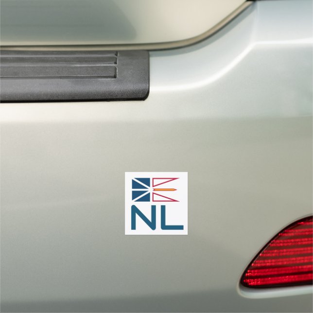 Newfoundland and Labrador flag Car Magnet (In Situ)