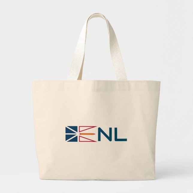 Newfoundland and Labrador flag Large Tote Bag (Front)