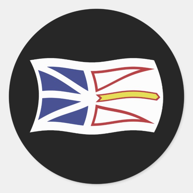 Newfoundland And Labrador Flag Sticker (Front)