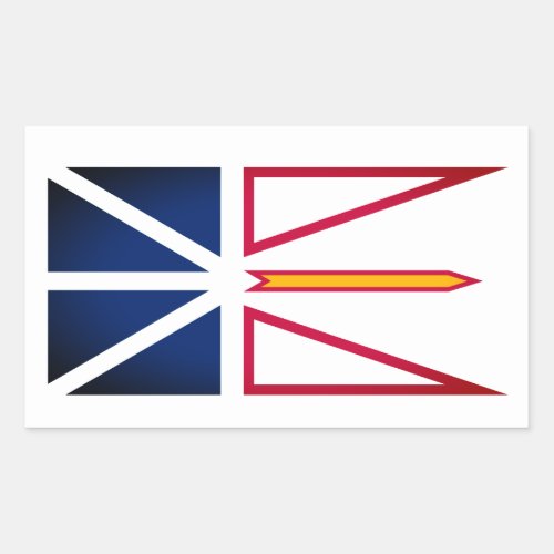 Newfoundland and Labrador flag vertical Rectangular Sticker