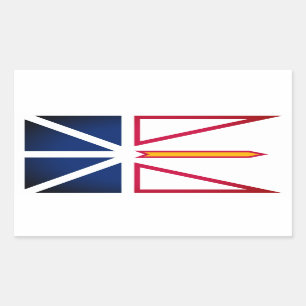 Newfoundland and Labrador flag (vertical) Rectangular Sticker