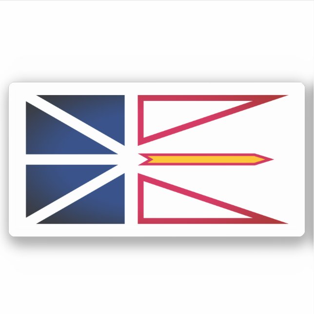 Newfoundland and Labrador flag (vertical) Sticker (Front)
