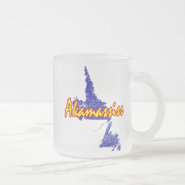Newfoundland and Labrador Frosted Glass Coffee Mug (Right)