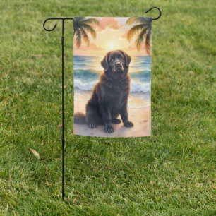 Newfoundland Beach Sunset Garden Flag