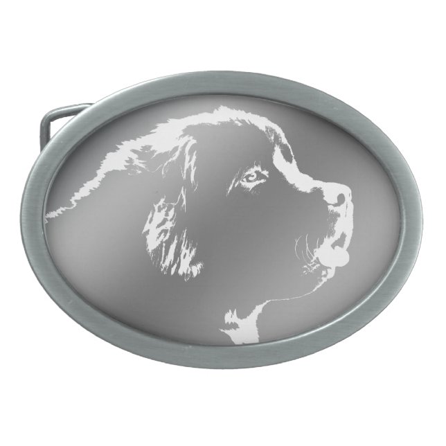 Newfoundland Belt Buckle Newfoundland Puppy Buckle (Front)