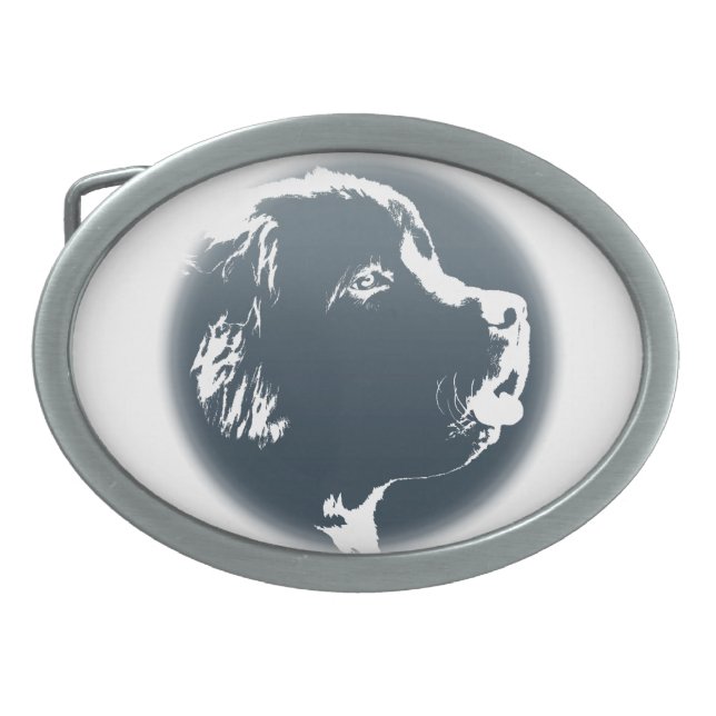 Newfoundland Belt Buckle Newfoundland Puppy Buckle (Front)