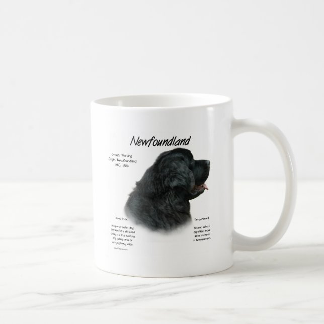 Newfoundland (Black) History Design Coffee Mug (Right)