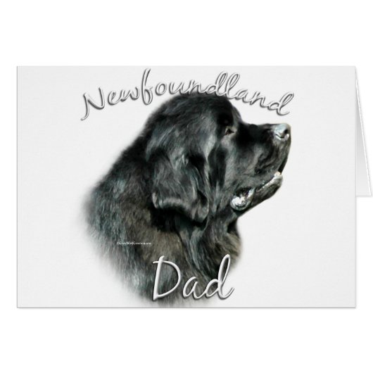 Newfoundland (blk) Dad 2 Cards (Front Horizontal)