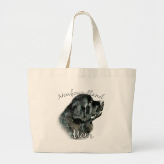 Newfoundland (blk) Mom 2 Large Tote Bag