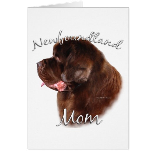 Newfoundland (brown) Mom 2 Cards (Front)