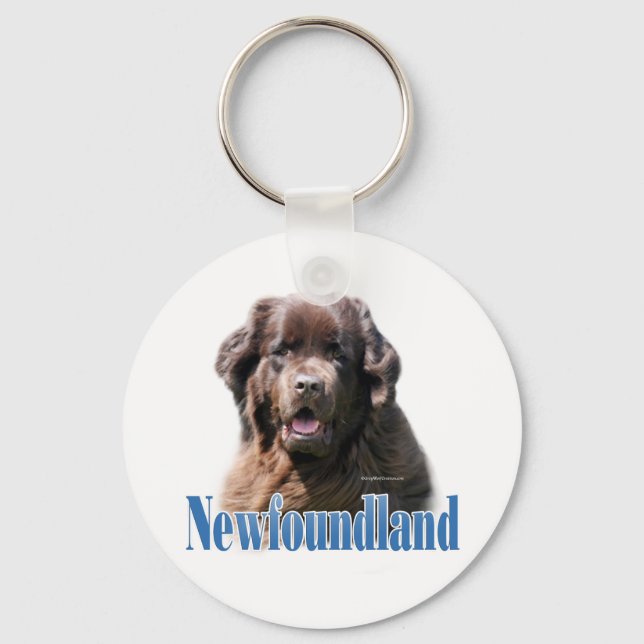 Newfoundland (brown) Name Keychain (Front)