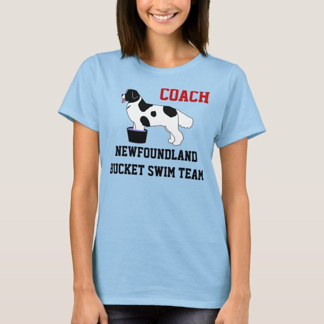Newfoundland Bucket Swim Team shirt (landseer) (Front)