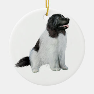 Newfoundland (C) - Landseer #1 Ceramic Ornament