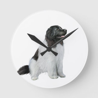 Newfoundland  (C) - Landseer #1 Round Clock