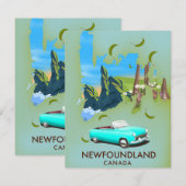 Newfoundland Canada map travel poster (Front/Back)