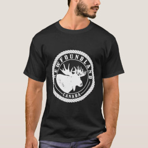 Newfoundland Canada Moose Vintage Hiking Nature Ca T-Shirt