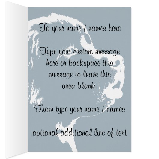 Newfoundland Card Custom Newfoundland Dog Card (Inside (Right))