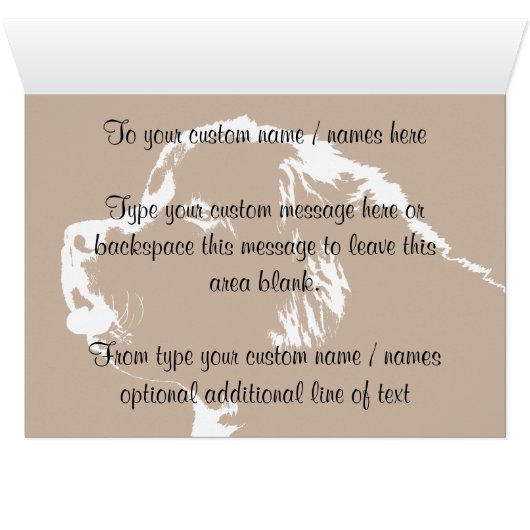 Newfoundland Card Custom Newfoundland Dog Card (Inside Horizontal (Bottom))