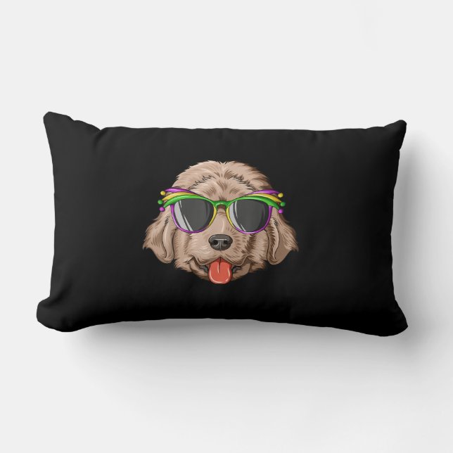 Newfoundland carnival mask | newfoundland gift lumbar pillow (Front)